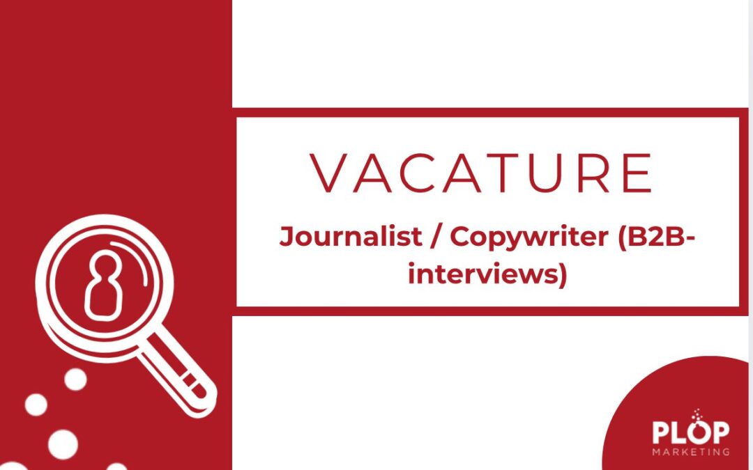 VACATURE: Journalist / Copywriter (B2B-interviews) cover
